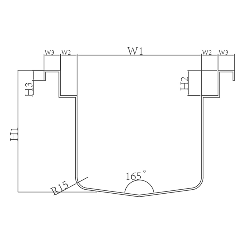 Imizobo ye-V ye-trench drain
